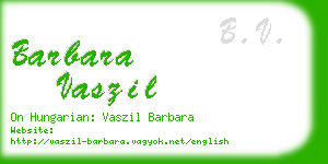 barbara vaszil business card